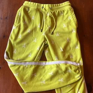Jeffree star chartreuse track suit pants size small unisex tracksuit